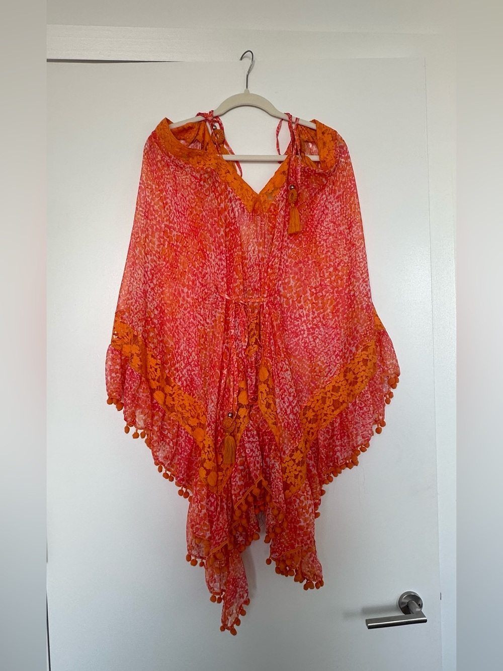 Ramy Brook Orange & Pink Shyla Dress Resort Coverup